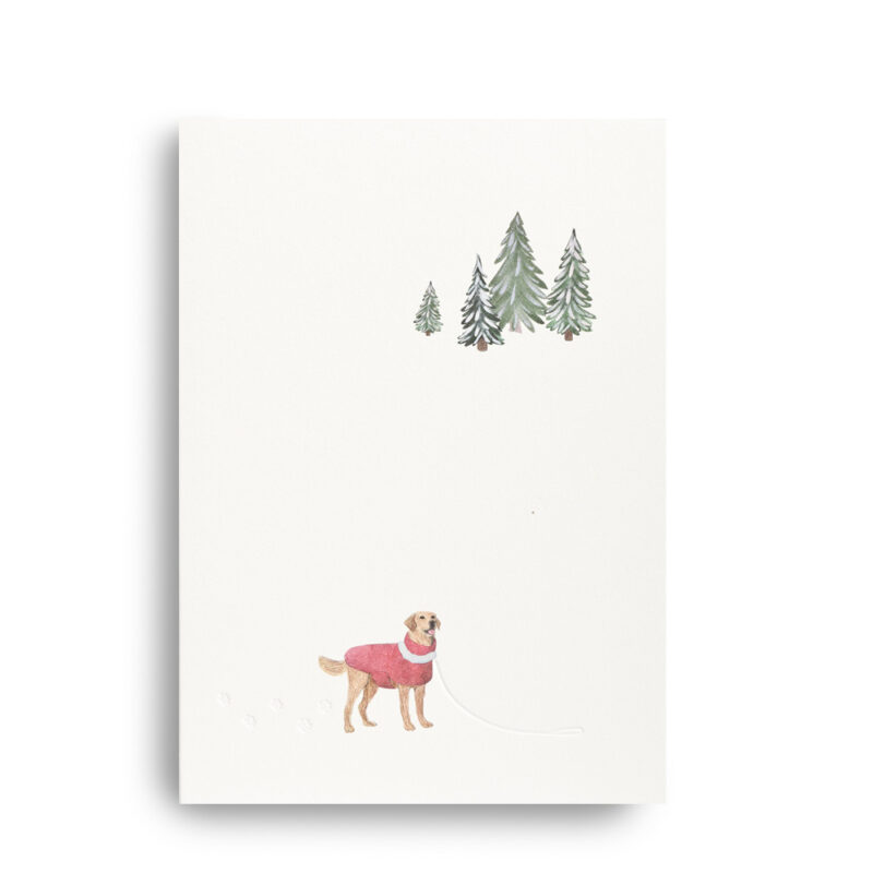 Klappkarte Weihnachtshund