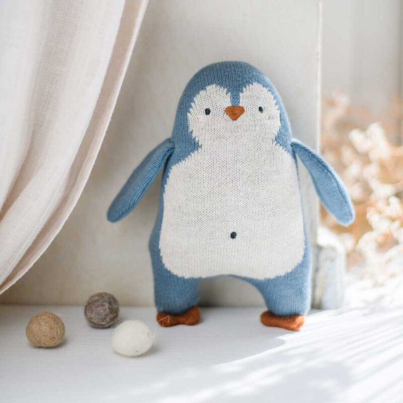 Babyrassel Pinguin, blau