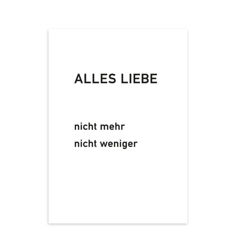 Postkarte Alles Liebe