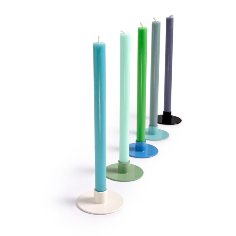 5 Mini Candles,  Color Mix BLUE