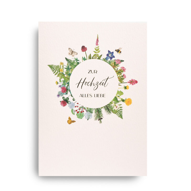 Klappkarte Hochzeit Floral