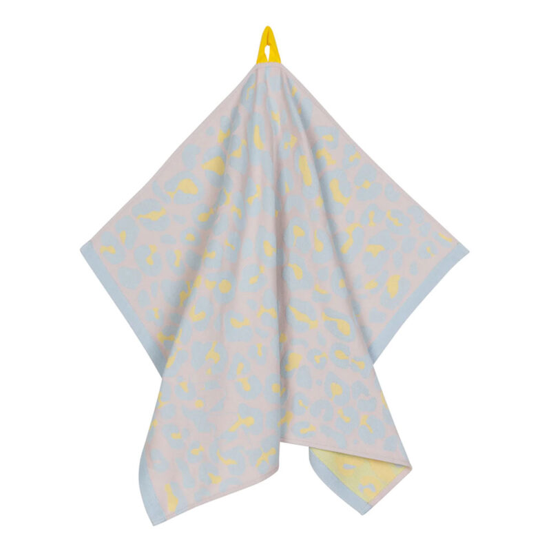 2er Set Hand- und Geschirrtuch Leo-Pastel Blue / Yellow – Bild 2
