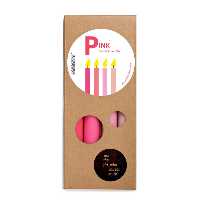 4er Kerzenset PINK