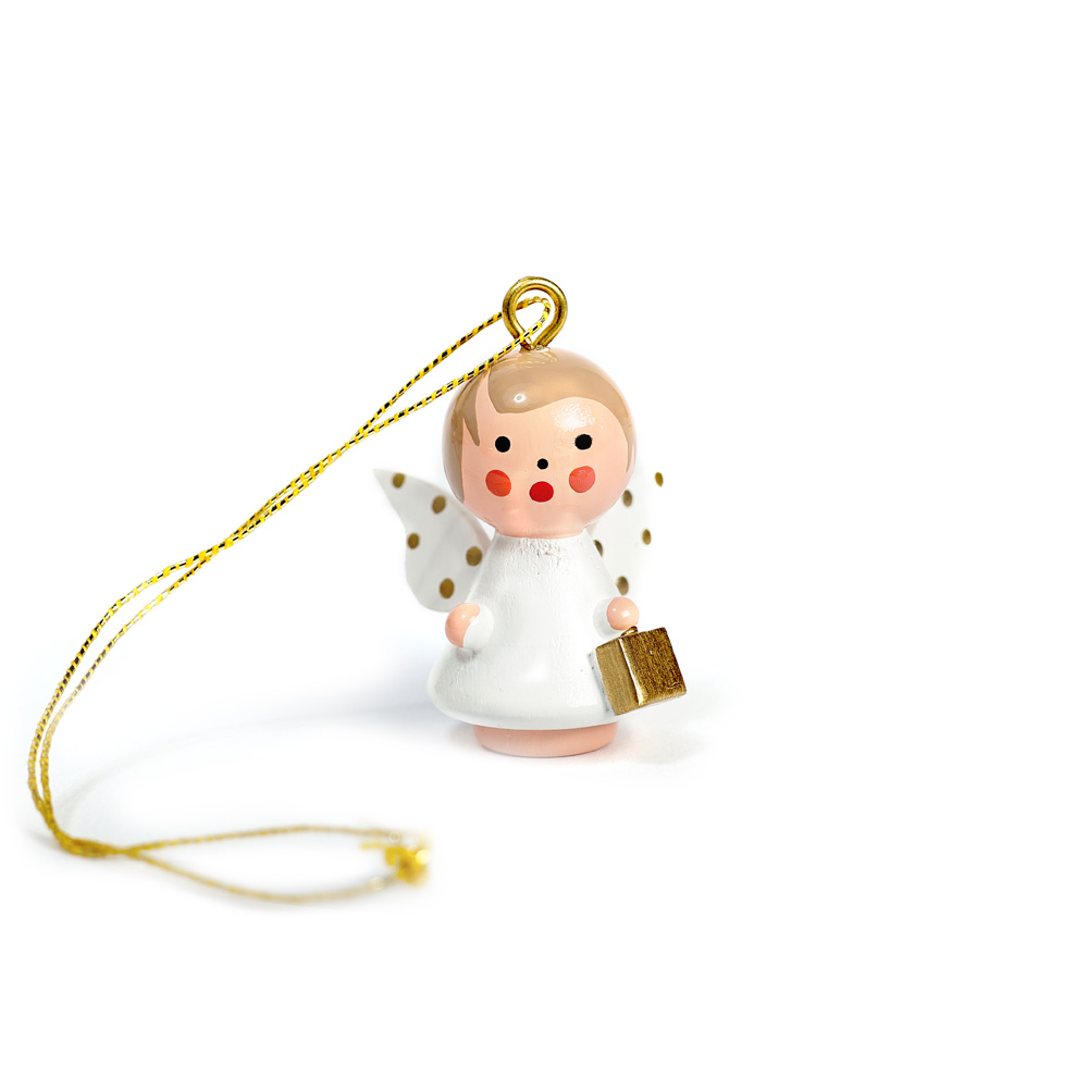 Kleiner Engel Weiß mit Geschenk