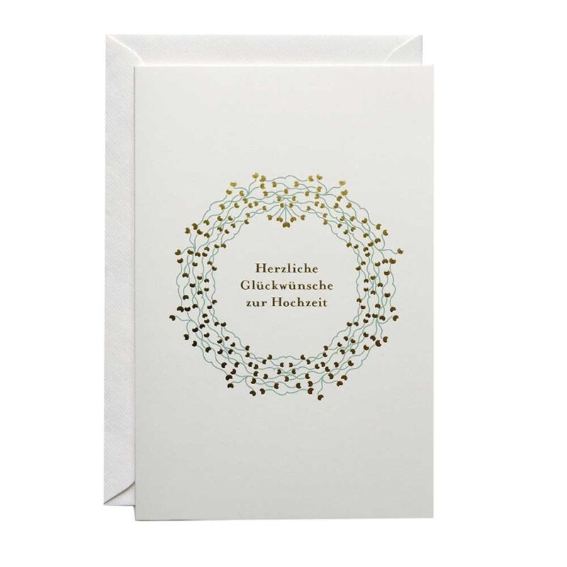 Klappkarte Hochzeit Kranz