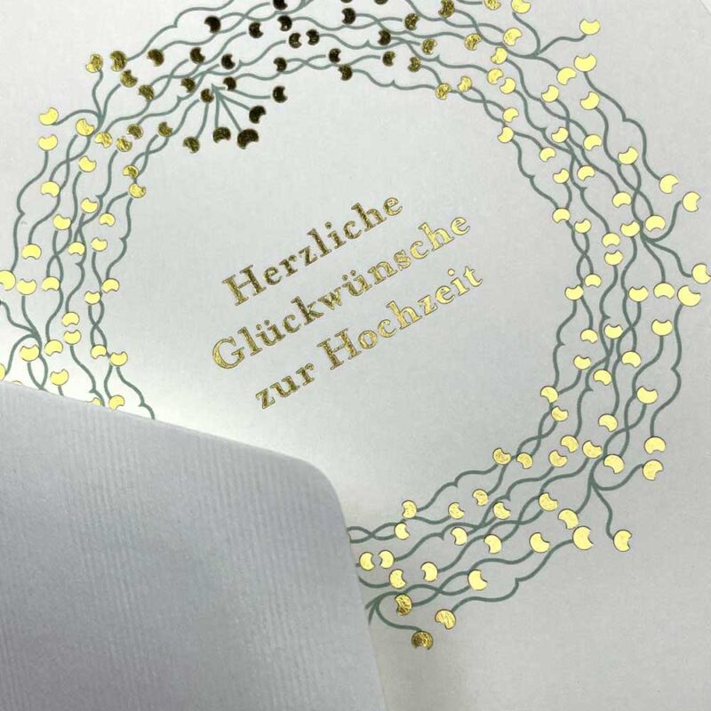 Klappkarte Hochzeit Kranz – Bild 2