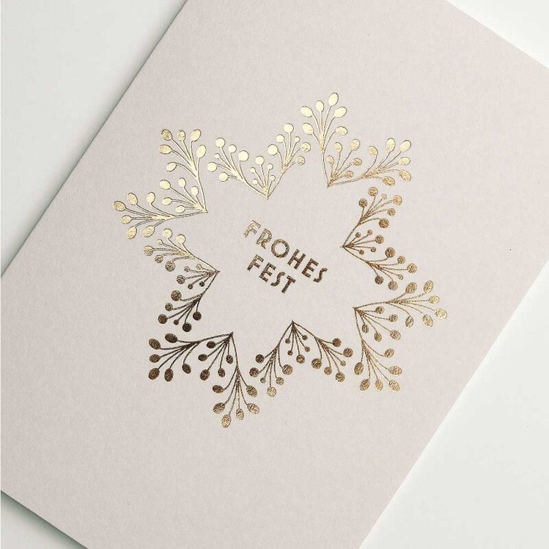Weihnachtsgrusskarte Goldener Stern – Bild 2