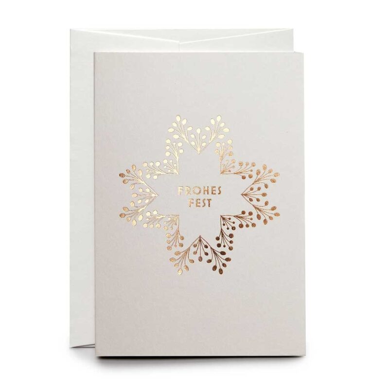 Weihnachtsgrusskarte Goldener Stern