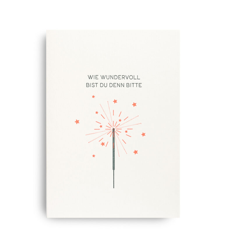 Klappkarte Wie wundervoll