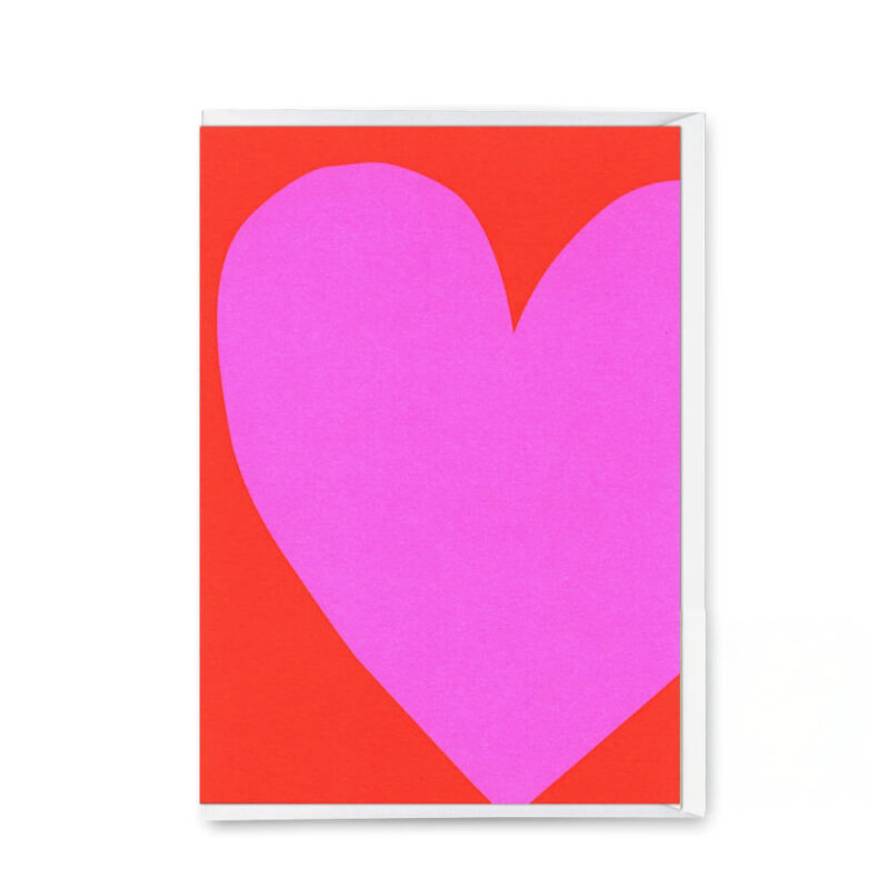 Klappkarte Herz Pink