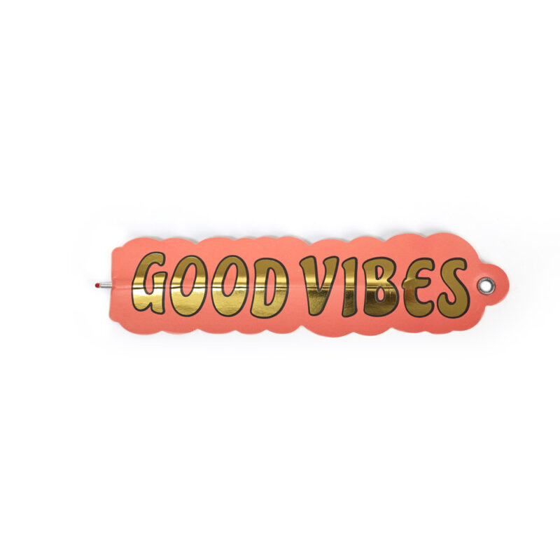 Lesezeichen und Kugelschreiber Good Vibes