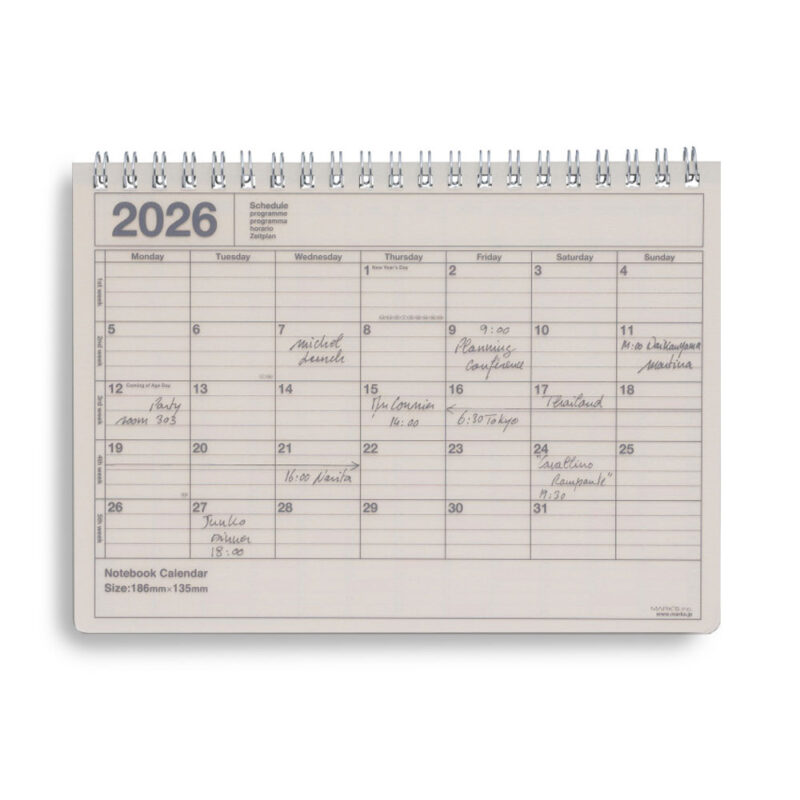 Monatskalender 2026 Ivory