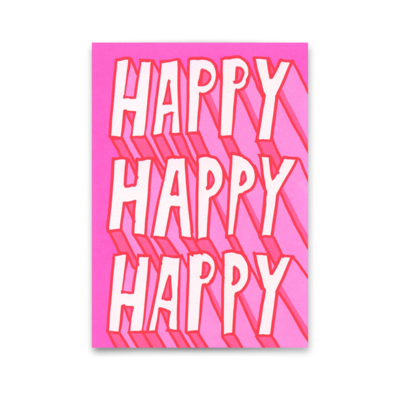 Postkarte Happy Happy
