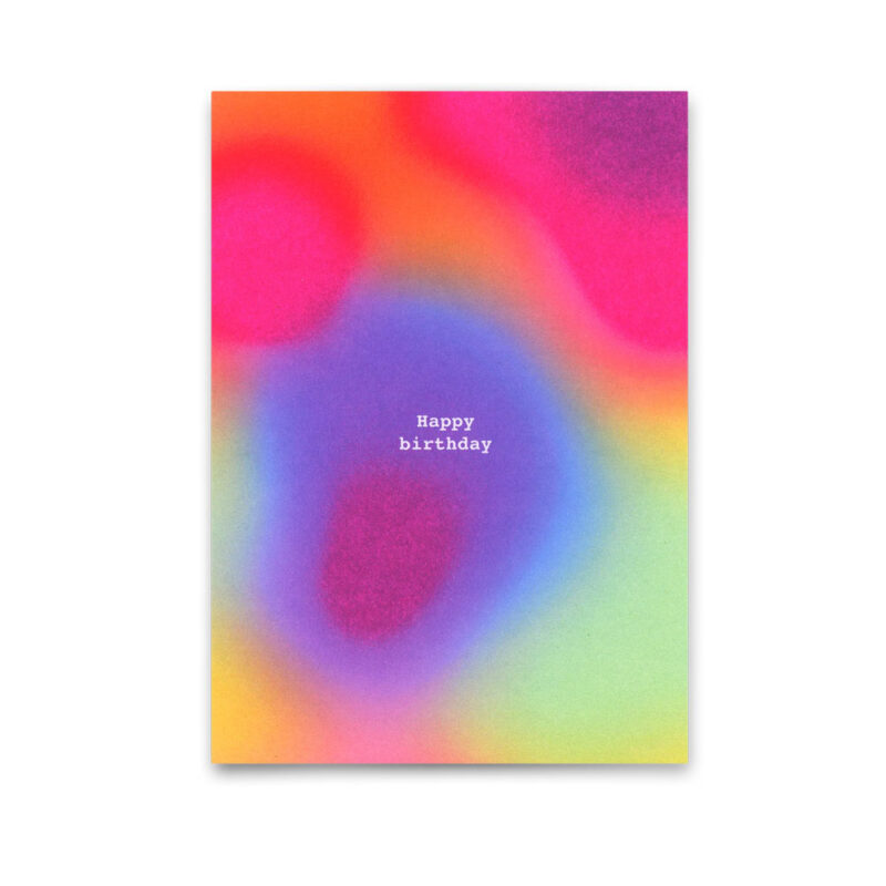 Postkarte Rainbow Birthday
