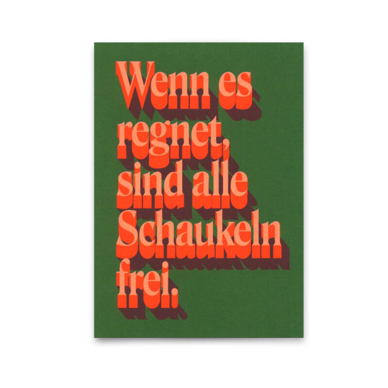 Postkarte Schaukeln