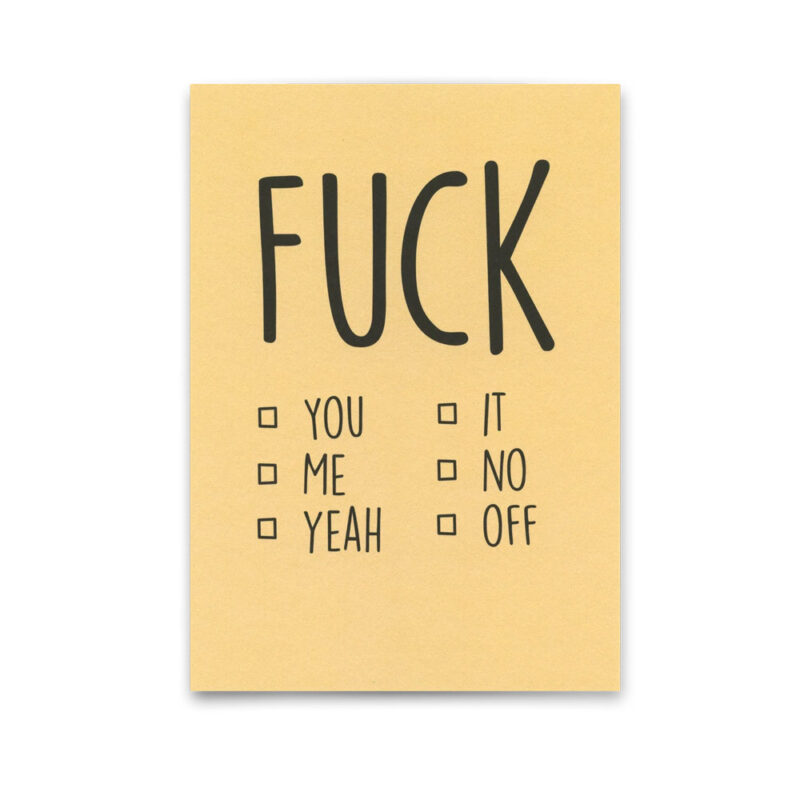 Postkarte Fuck something