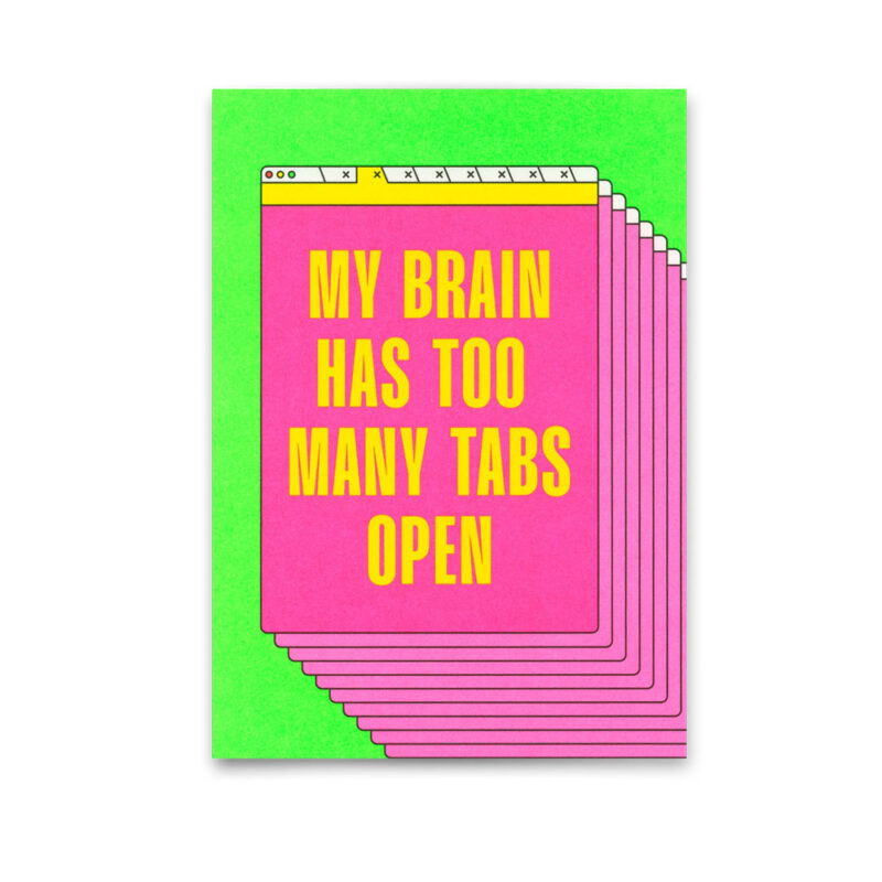 Postkarte Too many tabs