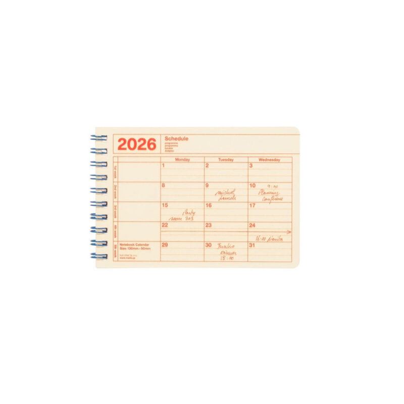 Mini Monatskalender 2026 Ivory