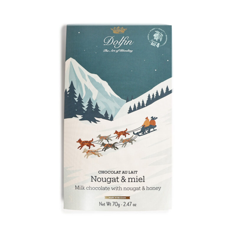 Vollmilchschokolade mit Nougat und Honig