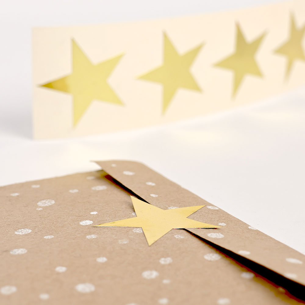 5 Sticker Stern Gold – Bild 2