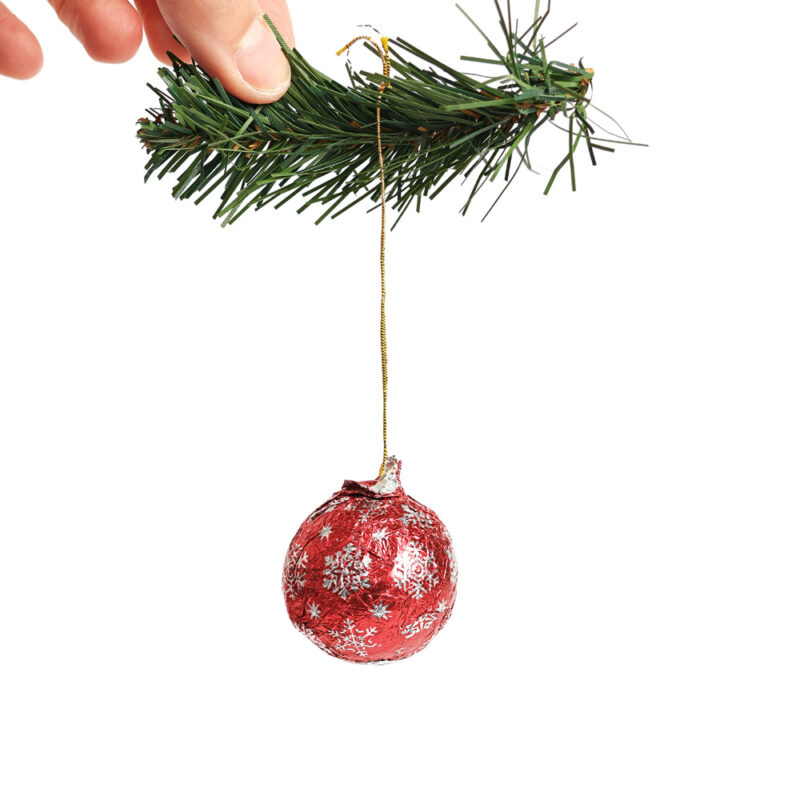 Vollmilch-Weihnachtskugel rot
