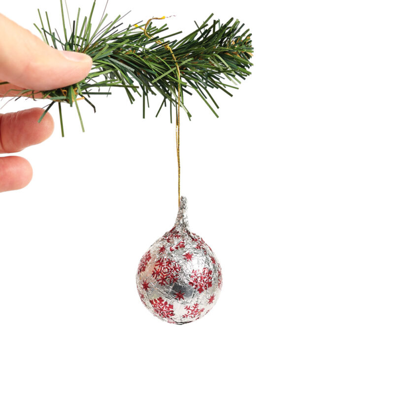 Vollmilch-Weihnachtskugel silber
