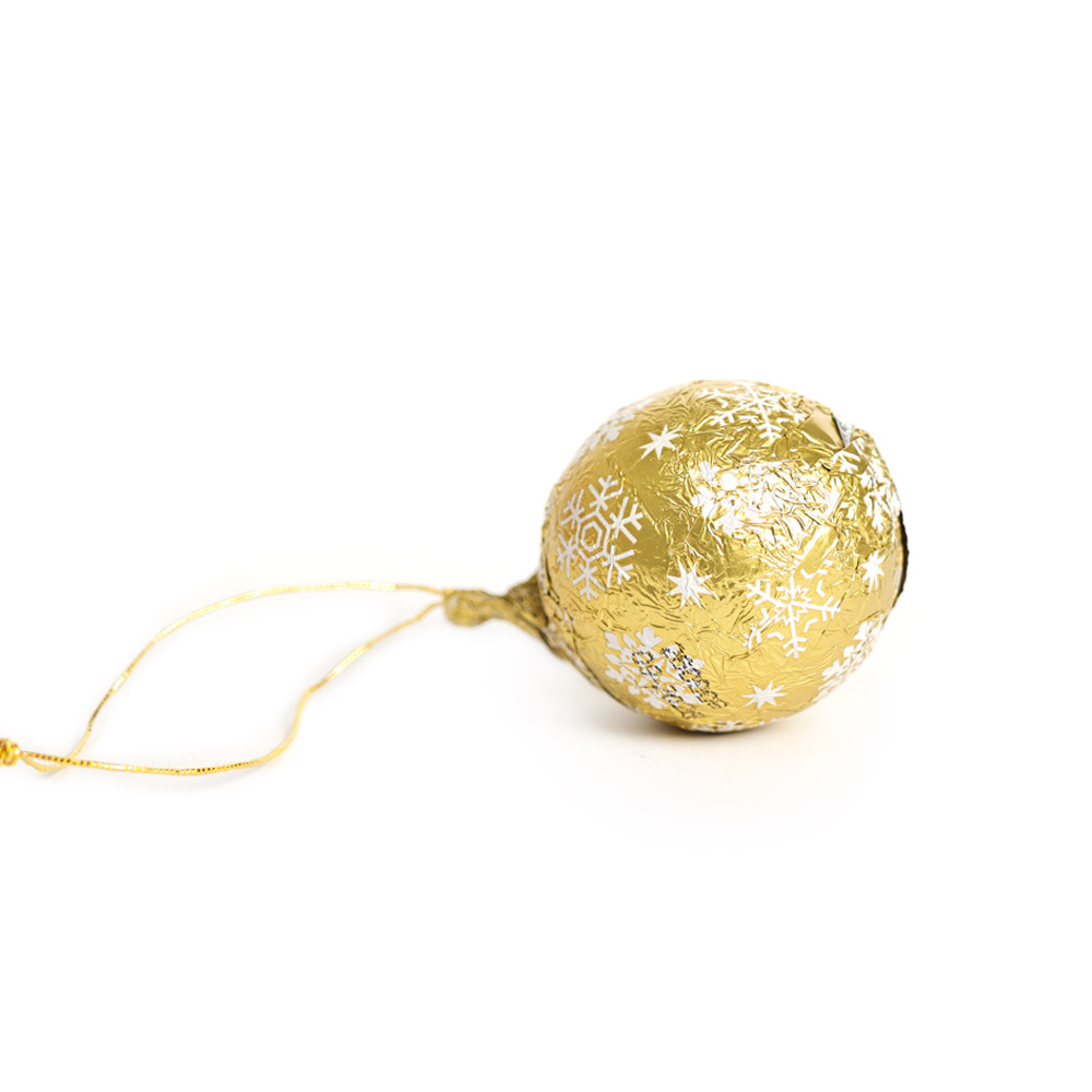 Vollmilch-Weihnachtskugel gold – Bild 2