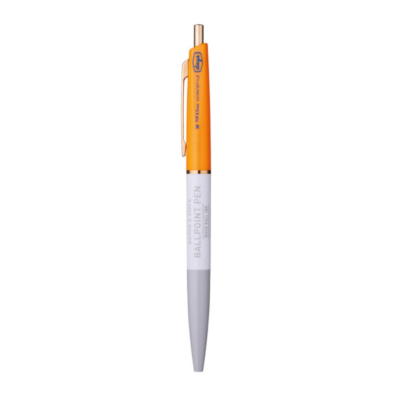 3-Section Ball Ink Pen, Gray Orange