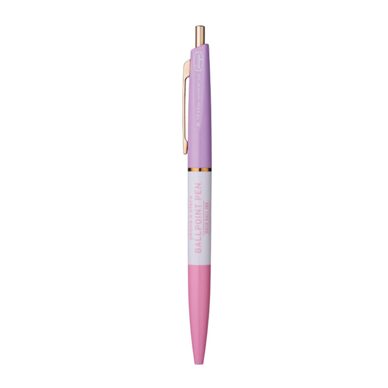 3-Section Ball Ink Pen, Pink Purple