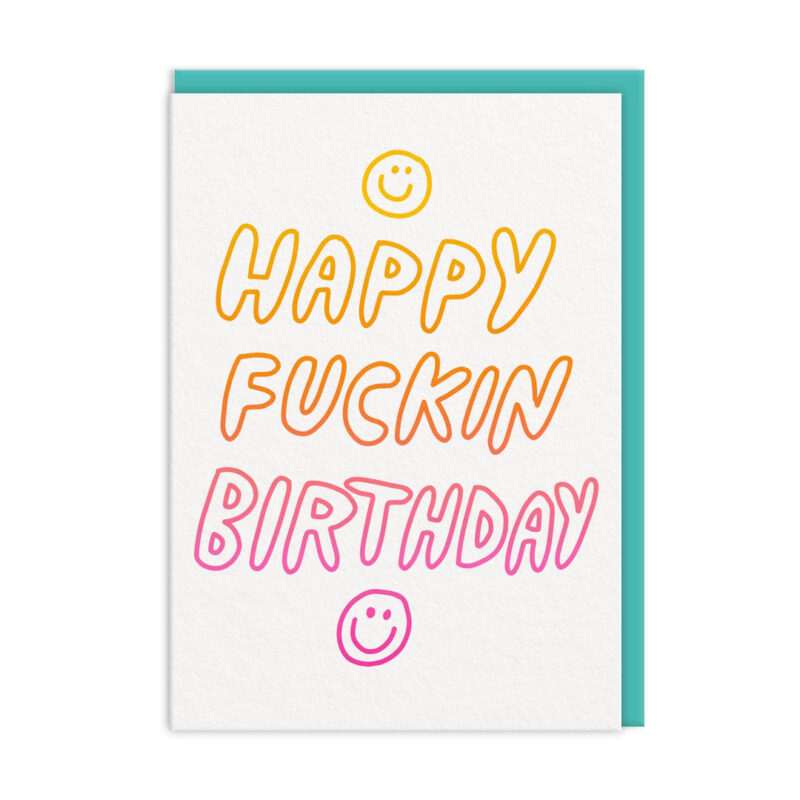 Klappkarte Happy Fuckin