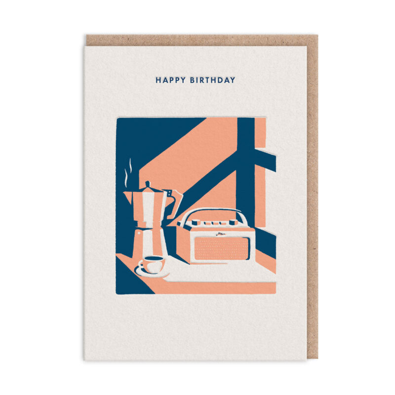 Klappkarte Happy Birthday Coffee
