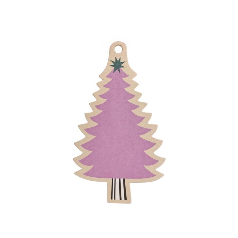 Papieranhänger Baum Pink
