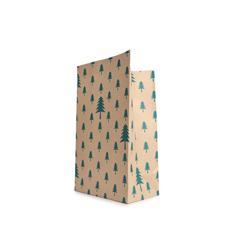 Papiergeschenktüte Baum (mit Boden) 12 x 7 x 19 cm