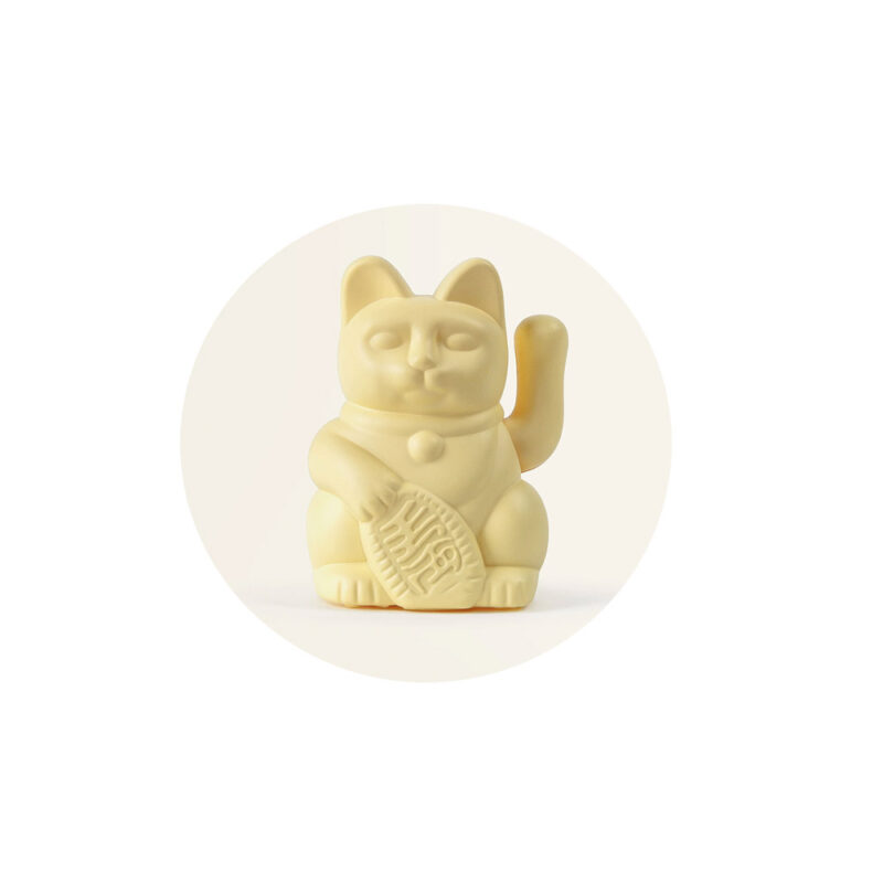 Kleine Solar Winkekatze Gelb