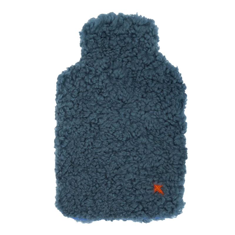 Lammfellhülle mit Wärmflasche DENIM