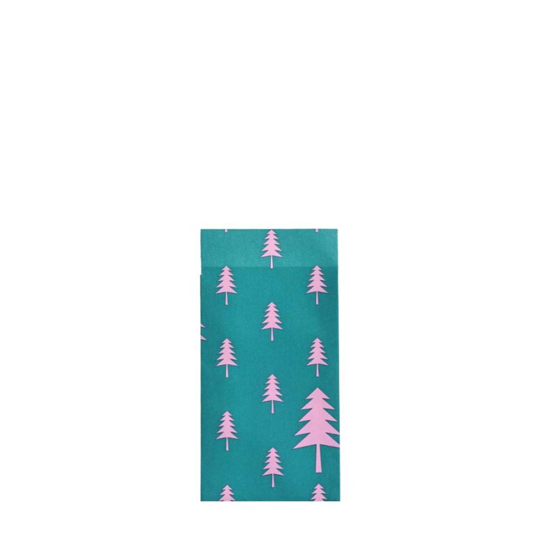 Papiergeschenktüte Baum Pink  7 x 13 cm