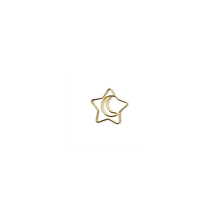 Metallklammer Stern Gold