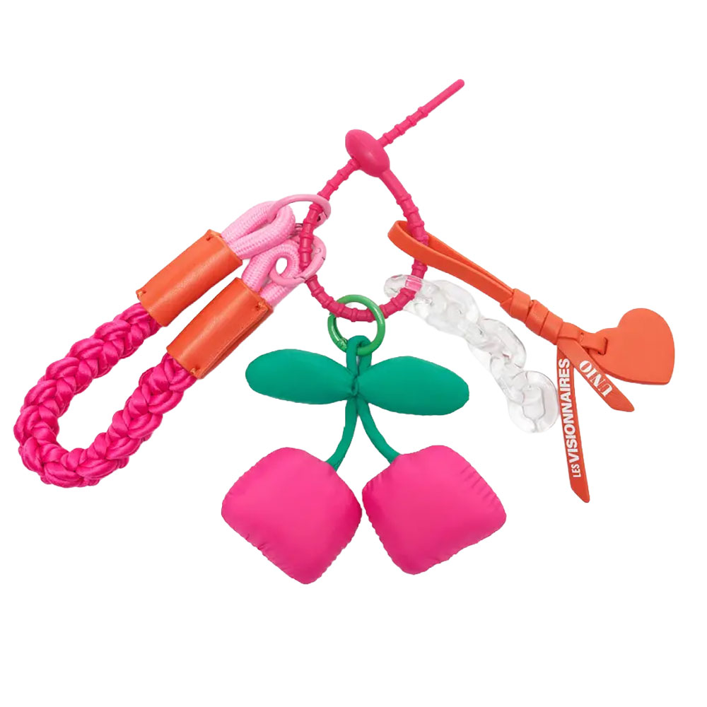 Bag Charm Puffy Cherry