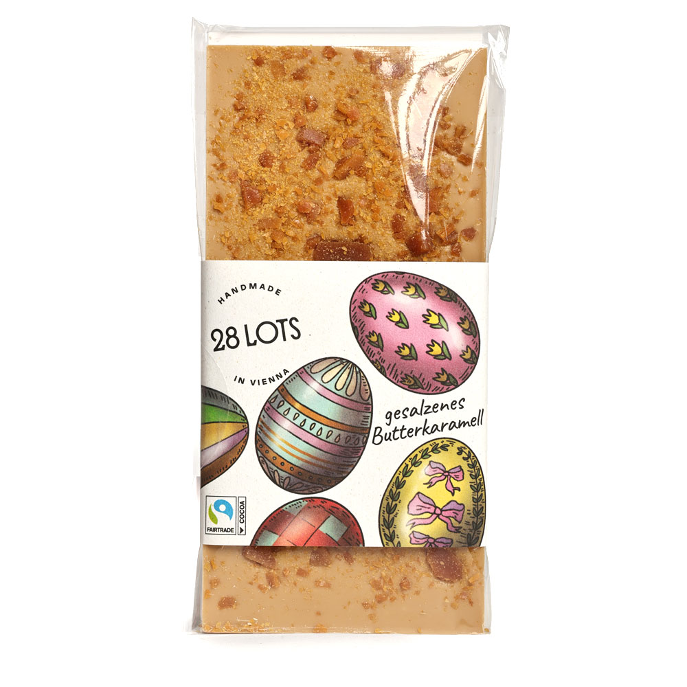 Handgeschöpfte Osterschokolade, Gesalzenes Buttercaramel